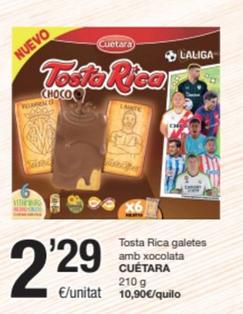 Oferta de Cuétara - Tosta Rica Galetes Amb Xocolata por 2,29€ en SPAR Fragadis