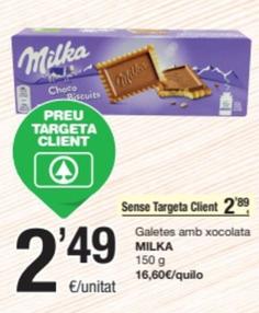 Oferta de Milka - Galetes Amb Xocolata por 2,89€ en SPAR Fragadis