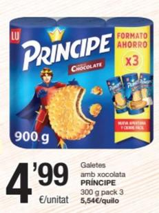 Oferta de Lu - Galetes Amb Xocolata Príncipe por 4,99€ en SPAR Fragadis