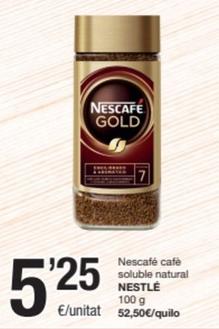 Oferta de Nescafé - Café Soluble Natural por 5,25€ en SPAR Fragadis