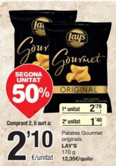 Oferta de Lay's - Patates Gourmet Originals por 2,79€ en SPAR Fragadis