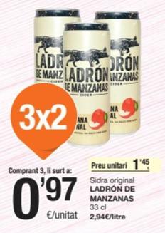 Oferta de Ladrón De Manzanas - Sidra Original por 1,45€ en SPAR Fragadis