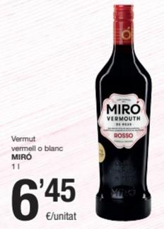 Oferta de Miro - Vermut Vermell / Blanc por 6,45€ en SPAR Fragadis