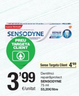 Oferta de Sensodyne - Dentifrici Repair&Protect por 4,69€ en SPAR Fragadis