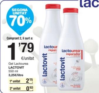 Oferta de Lactovit - Gel Lactourea por 2,75€ en SPAR Fragadis