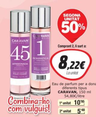Oferta de Caravan - Eau De Parfum Per A Dona Diferents Tipus por 10,95€ en SPAR Fragadis