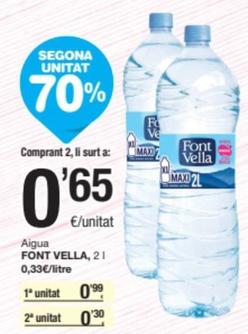 Oferta de Agua por 0,99€ en SPAR Fragadis