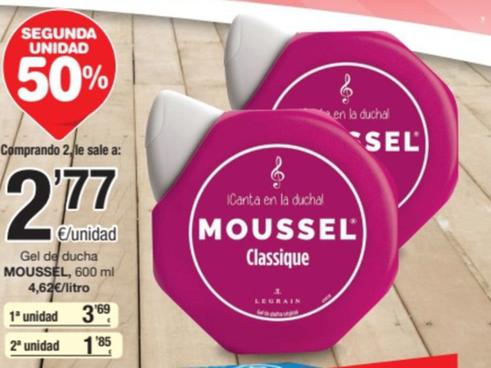 Oferta de Moussel - Gel De Ducha por 3,69€ en SPAR Fragadis