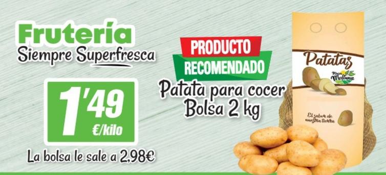 Oferta de Spar - Patata Para Cocer por 1,49€ en SPAR Fragadis