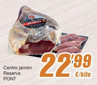 Oferta de Centro de jamón por 22,99€ en SPAR Fragadis