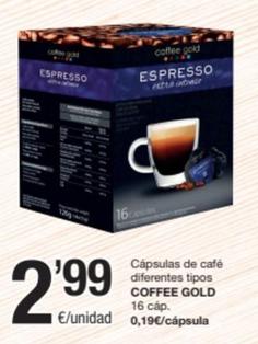 Oferta de Coffee Gold - Cápsulas De Café Diferentes Tipos por 2,99€ en SPAR Fragadis