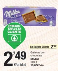 Oferta de Milka - Galletas Con Chocolate por 2,89€ en SPAR Fragadis
