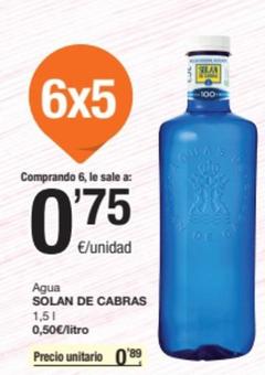 Oferta de Agua por 0,89€ en SPAR Fragadis
