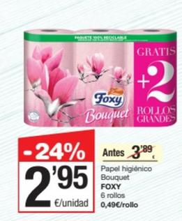 Oferta de Foxy - Papel Higiénico Bouquet por 2,95€ en SPAR Fragadis