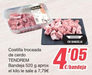 Oferta de Tendrem - Costilla Troceada De Cerdo por 4,05€ en SPAR Fragadis