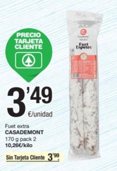 Oferta de Casademont - Fuet Extra por 3,49€ en SPAR Fragadis