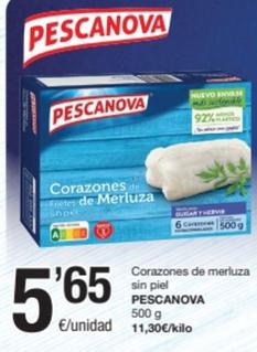Oferta de Pescanova - Corazones De Merluza Sin Piel por 5,65€ en SPAR Fragadis