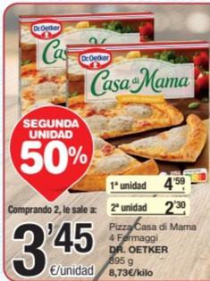 Oferta de Dr Oetker - Pizza Casa Di Mama 4 Formaggi por 4,59€ en SPAR Fragadis