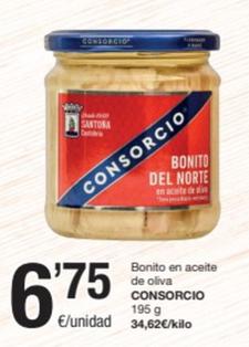 Oferta de Consorcio - Bonito En Aceite De Oliva por 6,75€ en SPAR Fragadis