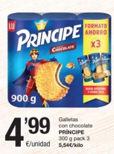 Oferta de Lu - Galletas Con Chocolate Príncipe por 4,99€ en SPAR Fragadis