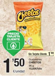 Oferta de Cheetos - Gustosines por 1,5€ en SPAR Fragadis
