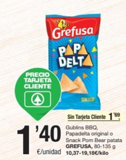 Oferta de Snacks por 1,4€ en SPAR Fragadis