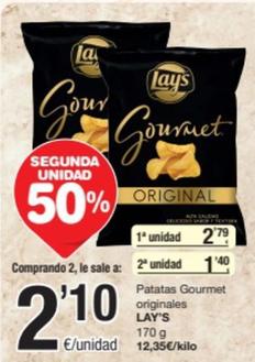 Oferta de Lay's - Patatas Gourmet Originales por 2,79€ en SPAR Fragadis