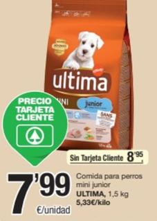 Oferta de Affinity - Comida Para Perros Mini Junior Ultima por 7,99€ en SPAR Fragadis