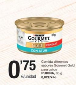Oferta de Purina - Comida Diferentes Sabores Gourmet Gold Para Gatos por 0,75€ en SPAR Fragadis