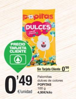 Oferta de Popitas - Palomitas Dulces De Colores por 0,99€ en SPAR Fragadis