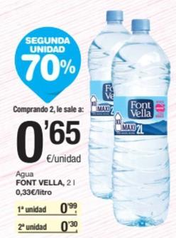 Oferta de Font Vella - Agua por 0,99€ en SPAR Fragadis