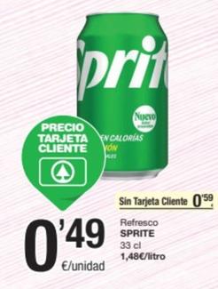 Oferta de Sprite - Refresco por 0,59€ en SPAR Fragadis