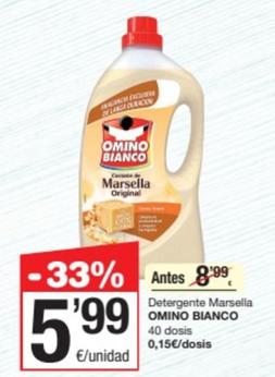 Oferta de Omino Bianco - Detergente Marsella por 5,99€ en SPAR Fragadis