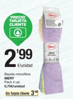 Oferta de Mery - Bayeta Microfibra por 2,99€ en SPAR Fragadis