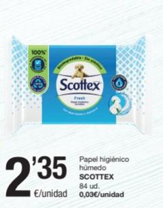 Oferta de Scottex - Papel Higiênico Húmedo por 2,35€ en SPAR Fragadis