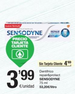 Oferta de Sensodyne - Dentifrico Repair&Protect por 3,99€ en SPAR Fragadis