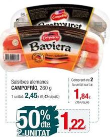 Oferta de Campofrío - Salsitxes Alemanes por 2,45€ en Condis