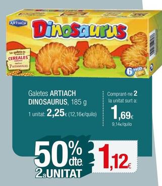 Oferta de Artiach - Galletas Dinosaurus por 2,25€ en Condis