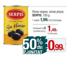 Oferta de Serpis - Olives Negres por 1,99€ en Condis