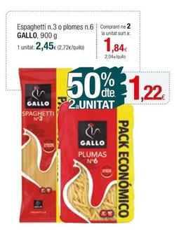 Oferta de Pasta por 2,45€ en Condis