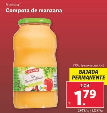 Oferta de Freshona - Compota De Manzana por 1,79€ en Lidl