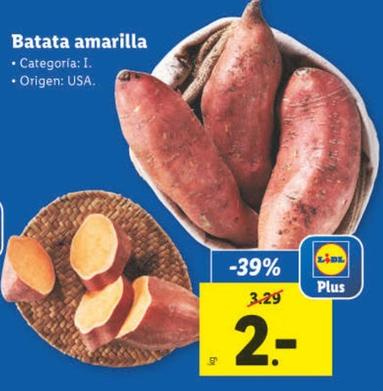 Oferta de Batata Amarilla por 2€ en Lidl