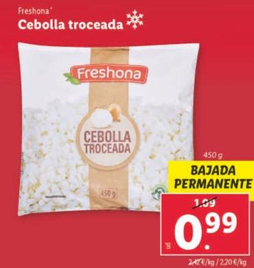 Oferta de Freshona - Cebolla Troceada por 0,99€ en Lidl