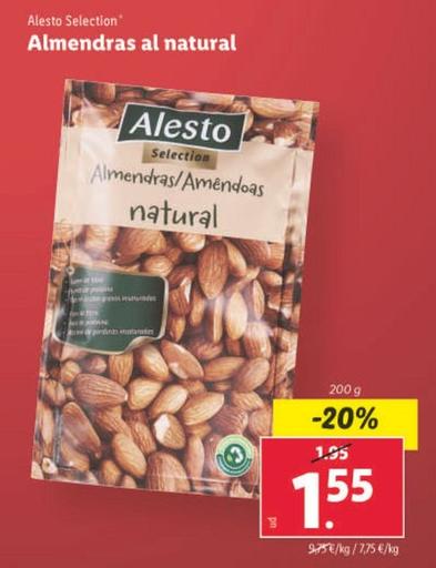 Oferta de Alesto - Selection Almendras Al Natural por 1,55€ en Lidl