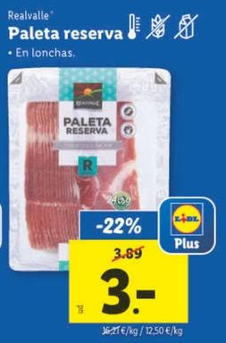 Oferta de Realvalle - Paleta Reserva por 3€ en Lidl