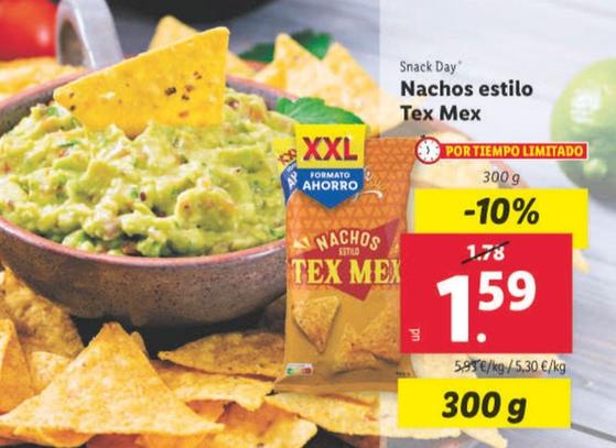 Oferta de Snack Day - Nachos Estilo Tex Mex por 1,59€ en Lidl