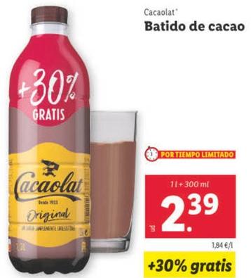 Oferta de Cacaolat - Batido De Cacao por 2,39€ en Lidl