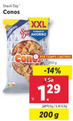 Oferta de Snack Day - Conos por 1,29€ en Lidl