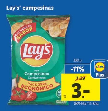 Oferta de Lay's - Campesinas por 3€ en Lidl