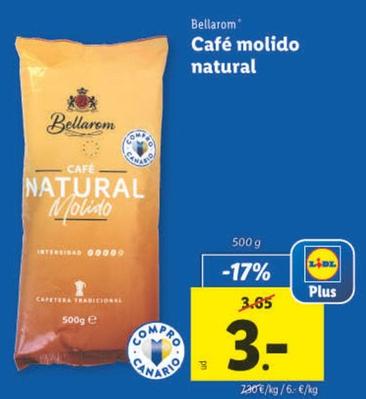 Oferta de Bellarom - Café Molido Natural por 3€ en Lidl